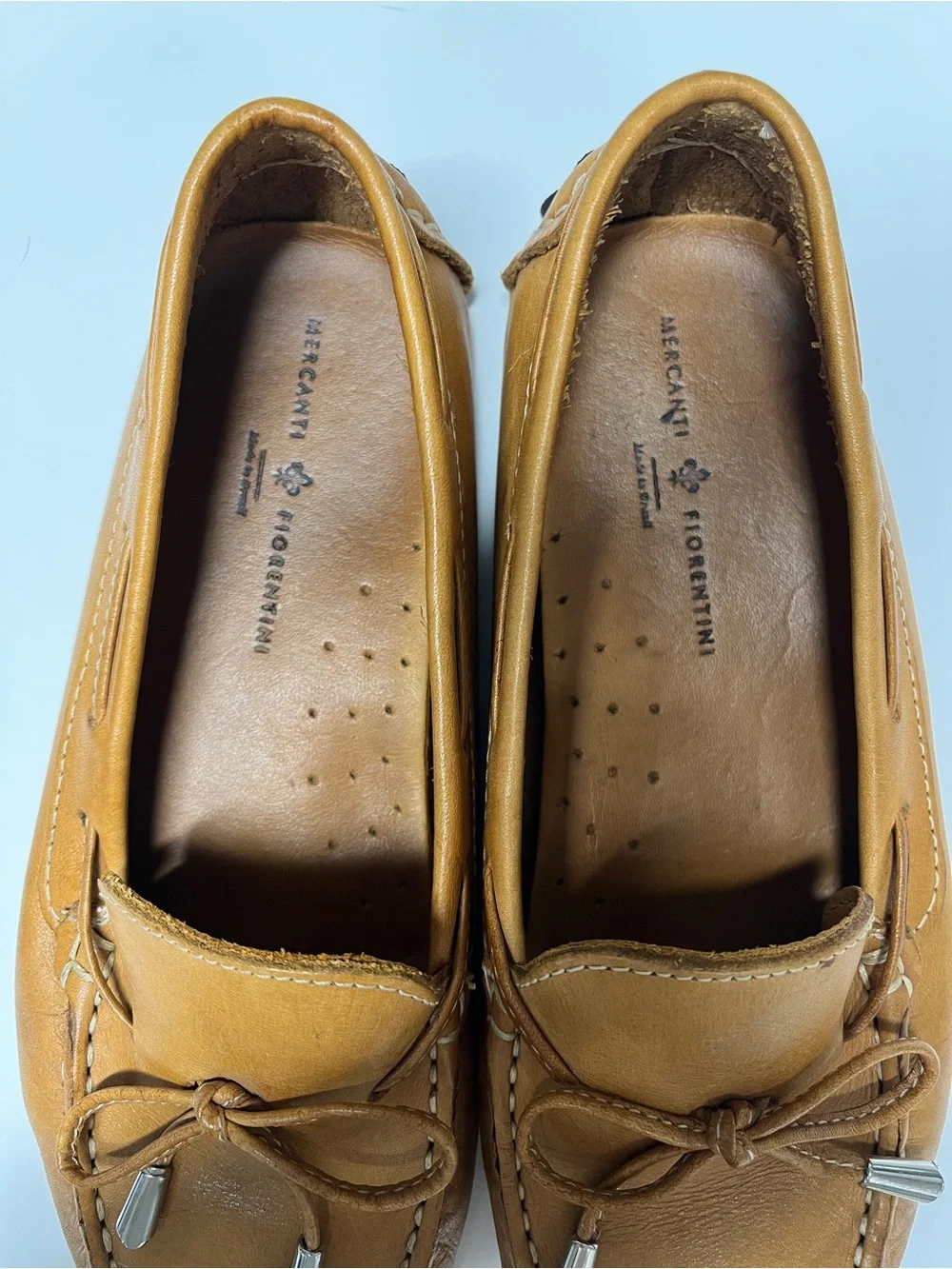 Mercanti Fiorentini Tan Leather size 6B Driving Loafers